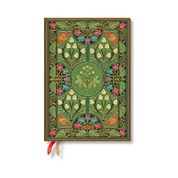 Paperblanks Planner Poetry in Bloom, Midi, vertical, hardcover, 80 sheets, for 2026