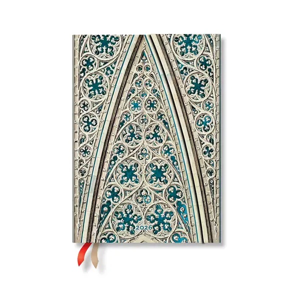 Paperblanks Planner Vault of the Milan Cathedral, Midi, vertical, hard cover, 80 sheets, for 2026