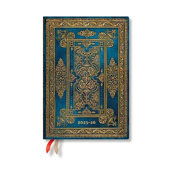 Paperblanks Planner Blue Luxe, Midi, horizontal, softcover, 112 sheets, for 2025-2026