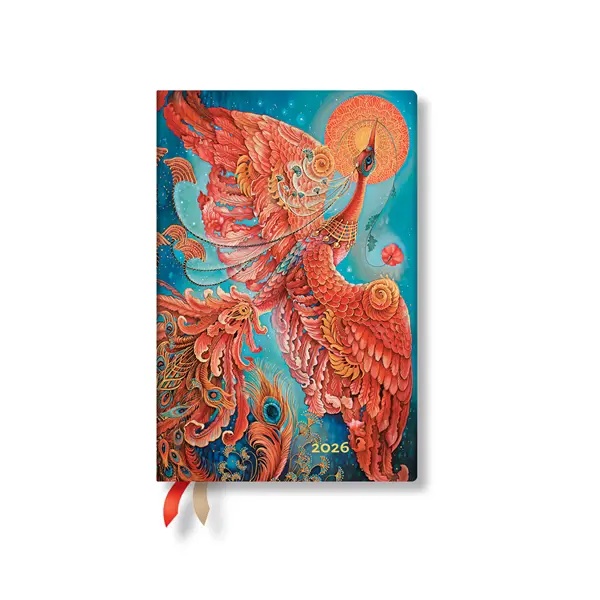 Paperblanks Planner Firebird, Mini, horizontal, soft cover, 88 sheets, for 2026