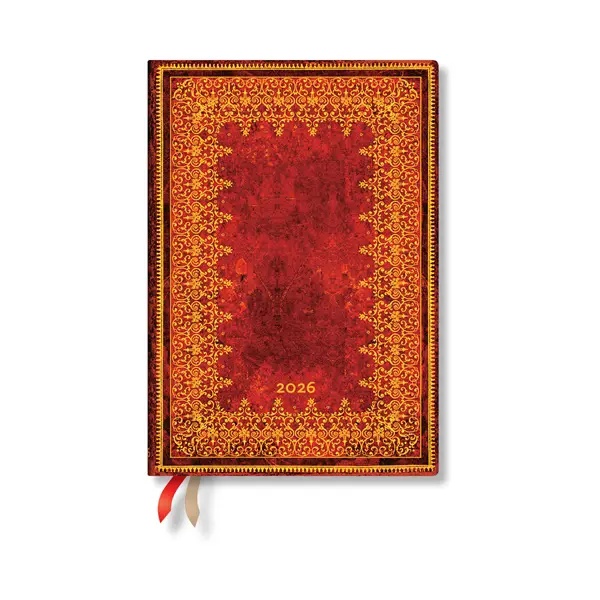Paperblanks Planner Foiled, Midi, horizontal, soft cover, 88 sheets, for 2026