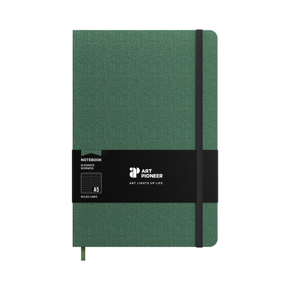 Art Pioneer Бележник Business, A5, твърда корица, 96 листа, зелен