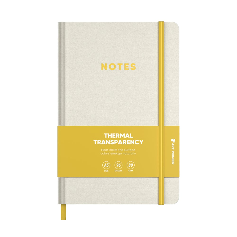 Art Pioneer Бележник, A5, твърда корица, с ластик, 96 листа, оранжев