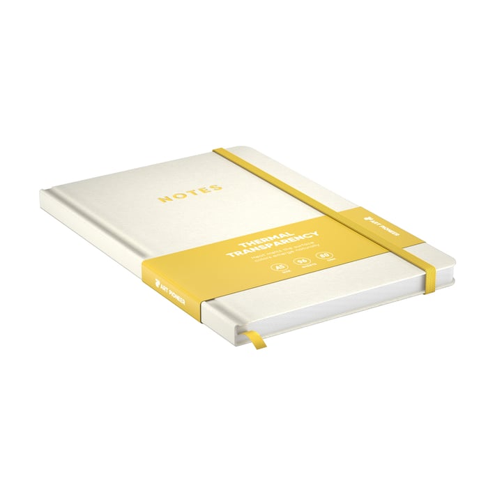 Art Pioneer Бележник, A5, твърда корица, с ластик, 96 листа, оранжев