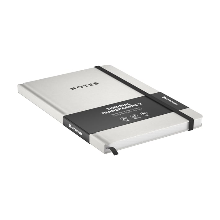 Art Pioneer Бележник, A5, твърда корица, с ластик, 96 листа, черен