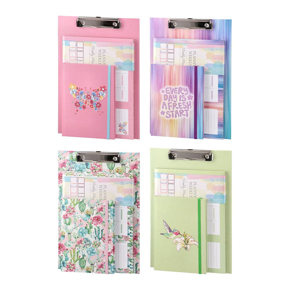 Комплект планиране Biro Time Planny, клипборд, планер и тефтер, асорти, 1 брой