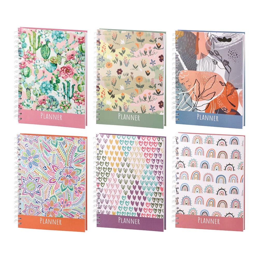 Планер-бележник Biro Time Planny, със спирала, асорти, 1 брой