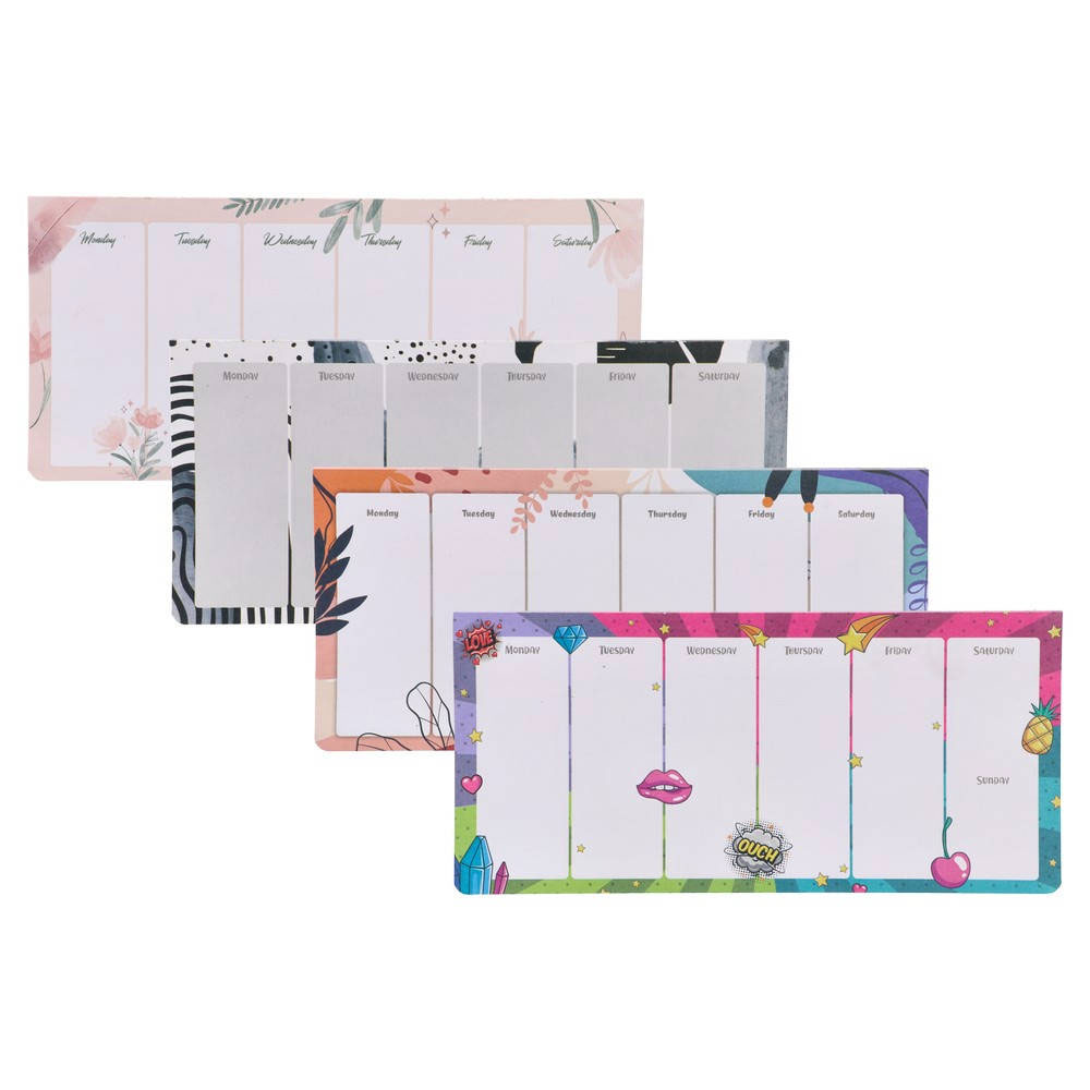 Biro Time Planny Weekly Planner, 12 x 26 cm, 48 sheets, assorted, 1 pc