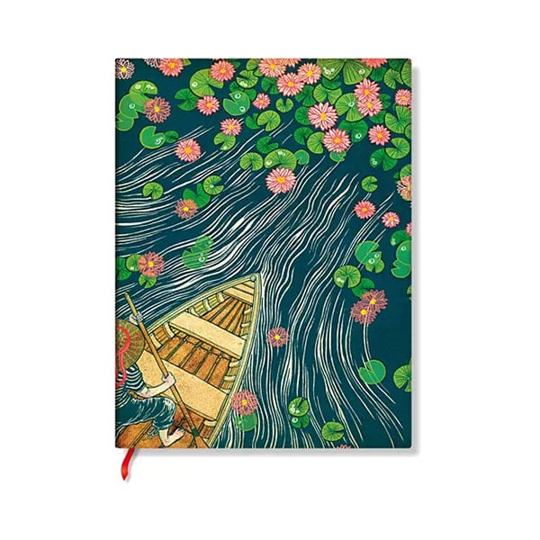 Paperblanks Lotus River Notebook, Midi, wide ruled, softcover, 88 sheets