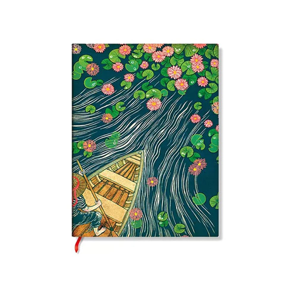 Paperblanks Тефтер Lotus River, Mini, широки редове, мека корица, 104 листа