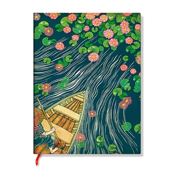Paperblanks Lotus River Notebook, Ultra, wide ruled, softcover, 88 sheets