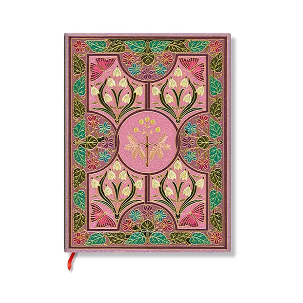 Paperblanks Тефтер Mimosa, Midi, широки редове, мека корица, 88 листа