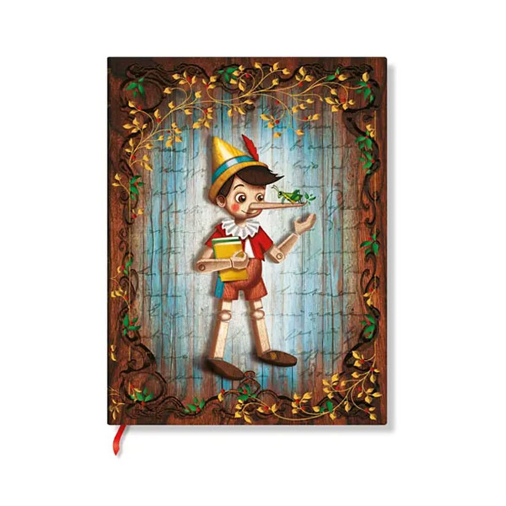 Paperblanks Тефтер Pinocchio, Midi, широки редове, твърда корица, 72 листа