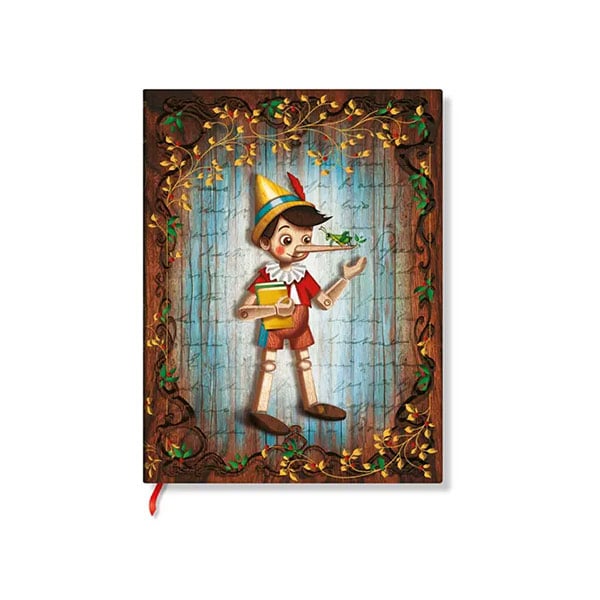 Paperblanks Pinocchio Notebook, Mini, wide ruled, hardcover, 88 sheets