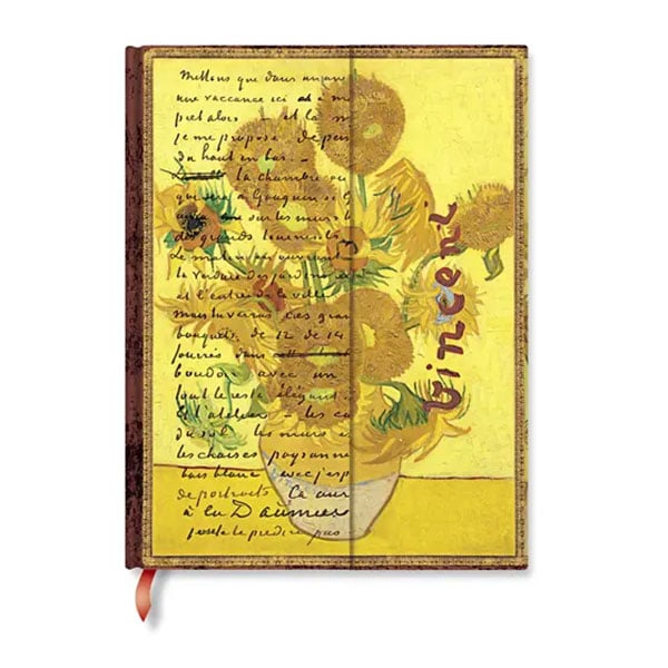Paperblanks Van Gogh Sunflowers Notebook, Ultra, hardcover, 72 sheets
