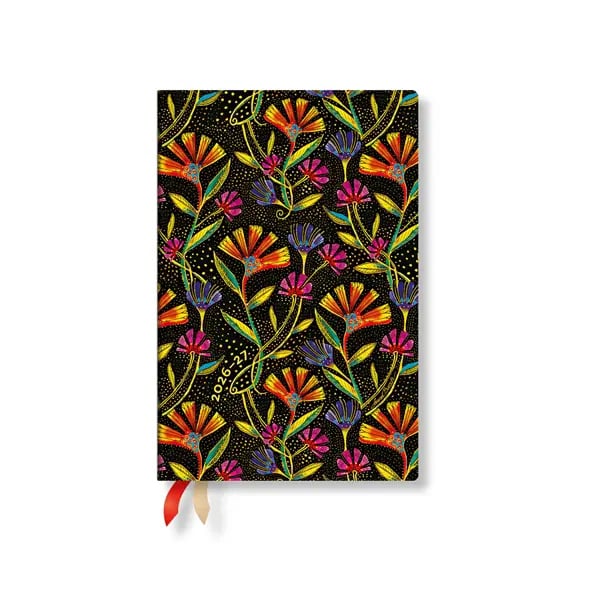 Paperblanks Planner Wild Flowers, Mini, horizontal, hardcover, 112 pages, for 2026-2027