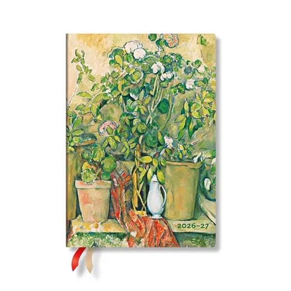 Paperblanks Planner Cezanne's Terracotta, Midi, horizontal, hardcover, 112 pages, for 2026-2027
