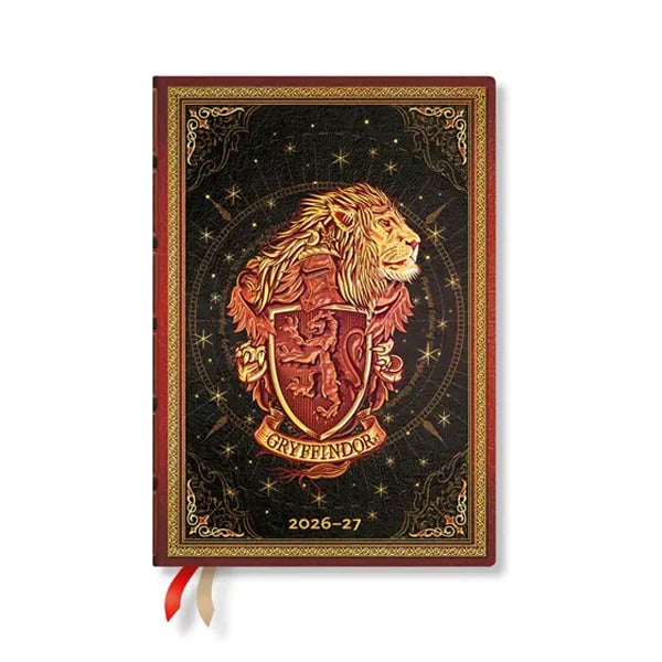 Paperblanks Planner Glyffindor Diary, Midi, horizontal, hardcover, 112 pages, for 2026-2027