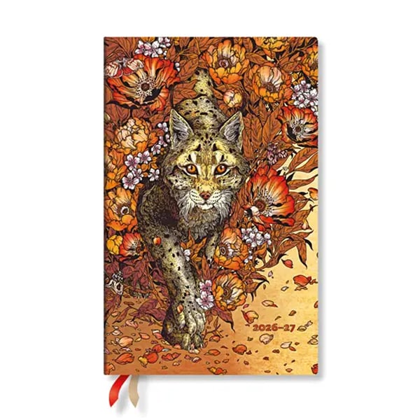 Paperblanks Planner Lynx Rising, Maxi, vertical, hardcover, 112 pages, for 2026-2027