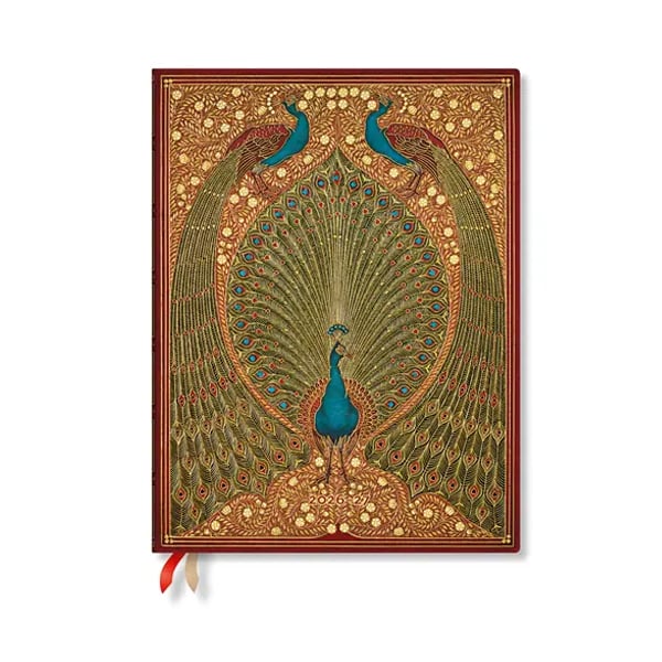 Paperblanks Planner Hafiz's Peacocks, Ultra, vertical, hardcover, 112 pages, for 2026-2027