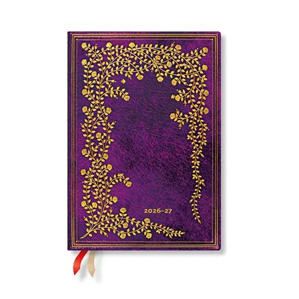 Paperblanks Planner New York Rose, Midi, horizontal, softcover, 112 pages, for 2026-2027