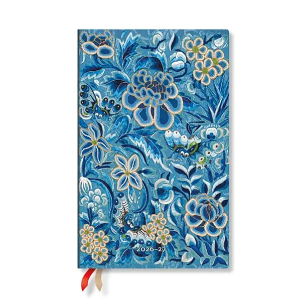Paperblanks Planner Blue Willow, Maxi, vertical, hardcover, 112 pages, for 2026-2027