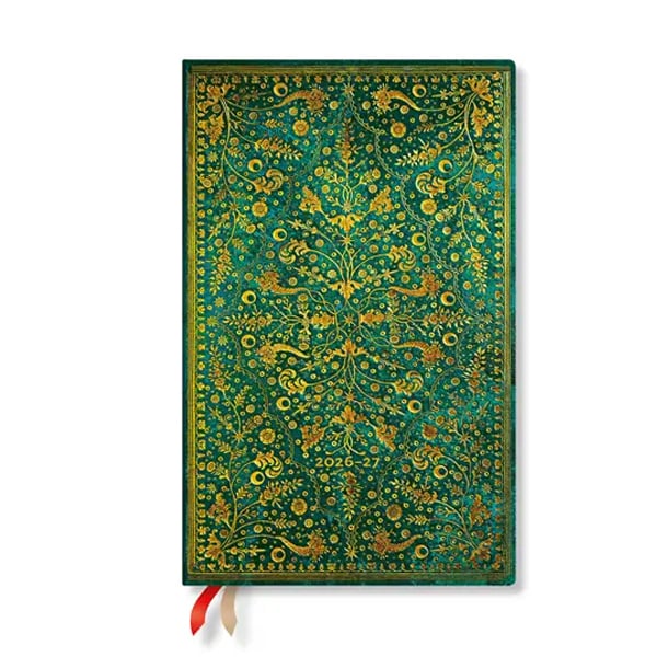 Paperblanks Planner Emerald Flower, Maxi, vertical, hardcover, 112 pages, for 2026-2027