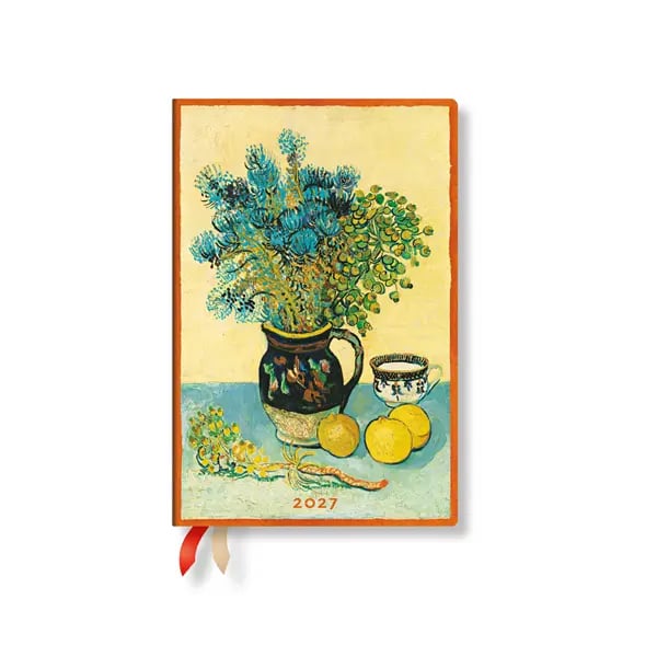 Paperblanks Planner Van Gogh's Still Life, Mini, 1 day per page, hardcover, 216 pages, for 2027