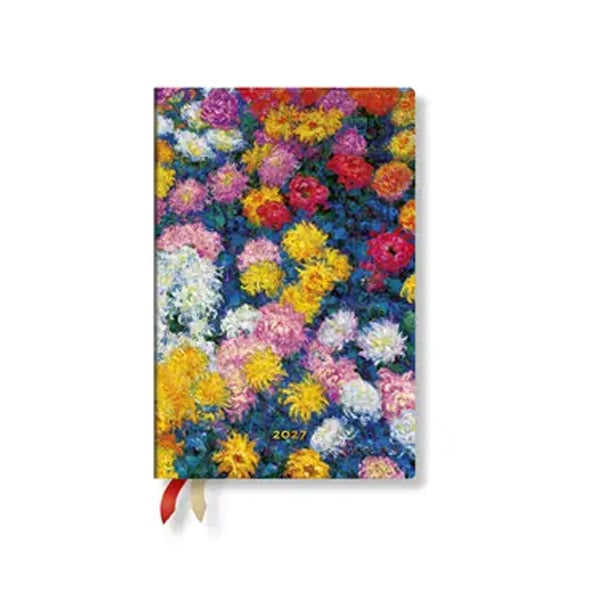 Paperblanks Planner Monet's Chrysanthemums, Mini, Verso, hardcover, 88 pages, for 2027