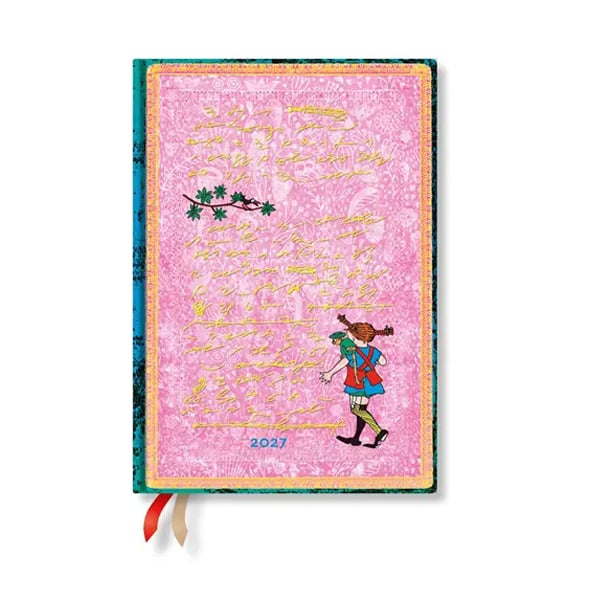 Paperblanks Planner Pippi Longstocking, Midi, 1 day per page, hardcover, 216 pages, for 2027
