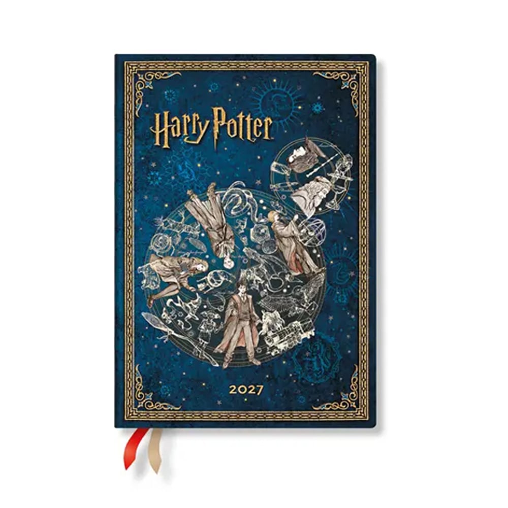 PAPERBLANKS LEGENDS OF HOGWARTS PLANNER HORIZONTAL MIDI HC 2027