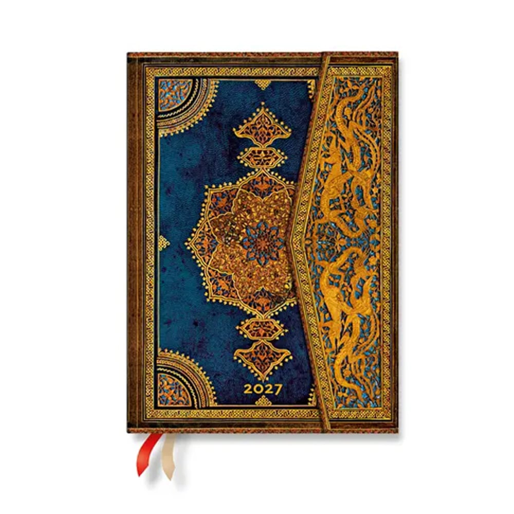 PAPERBLANKS SAFAVID INDIGO PLANNER HORIZONTAL MIDI HC 88P 2027