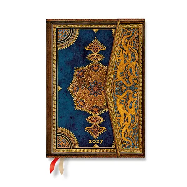 Paperblanks Planner Safavid Indigo, Midi, horizontal, hardcover, 88 pages, for 2027
