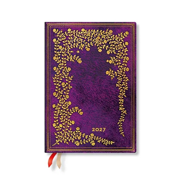Paperblanks Planner New York Rose, Midi, vertical, hardcover, 88 pages, for 2027