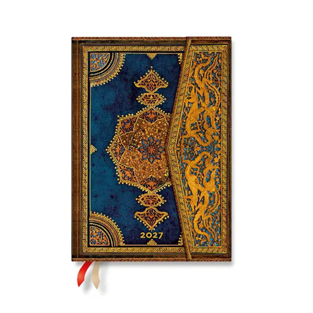 PAPERBLANKS SAFAVID INDIGO PLANNER VERTICAL MIDI HC 88P 2027