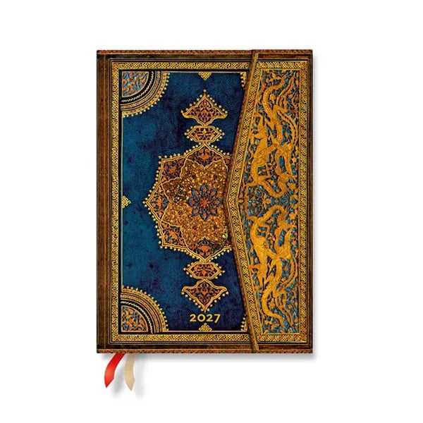 Paperblanks Planner Safavid Indigo, Midi, vertical, hardcover, 88 pages, for 2027