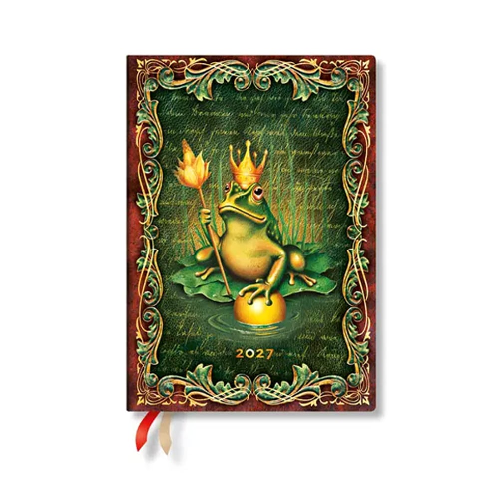 PAPERBLANKS FROG PRINCE PLANNER VERTICAL MIDI HC 88P 2027