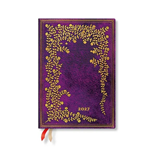 Paperblanks Planner New York Rose, Midi, Verso, hardcover, 88 pages, for 2027
