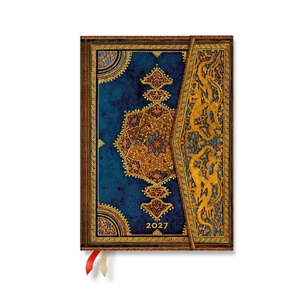 Paperblanks Planner Safavid Indigo, Midi, Verso, hardcover, 88 pages, for 2027