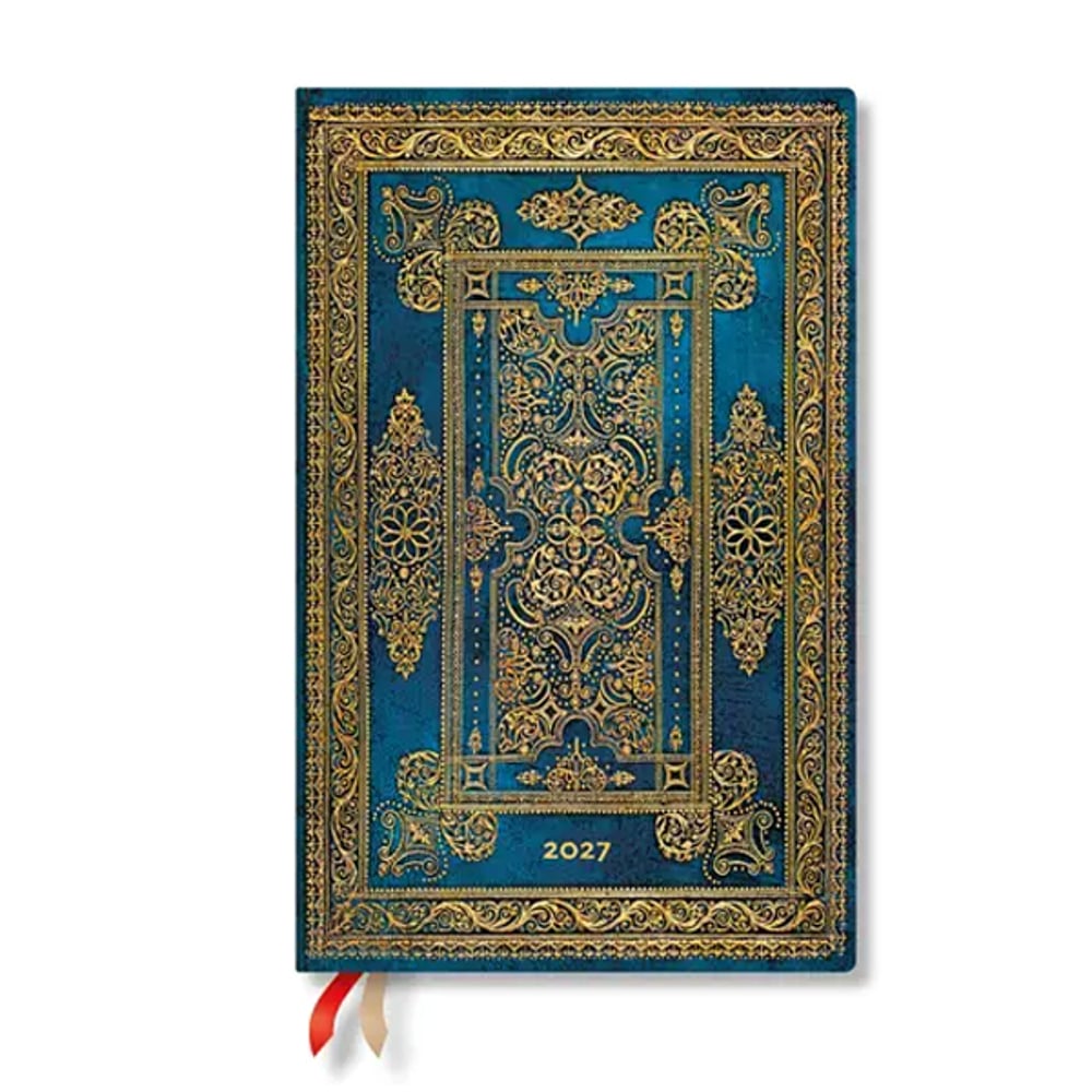 PAPERBLANKS BLUE LUXE PLANNER HORIZONTAL MAXI HC 88P 2027
