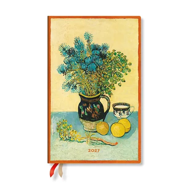 Paperblanks Planner Van Gogh's Still Life, Maxi, horizontal, hardcover, 88 pages, for 2027