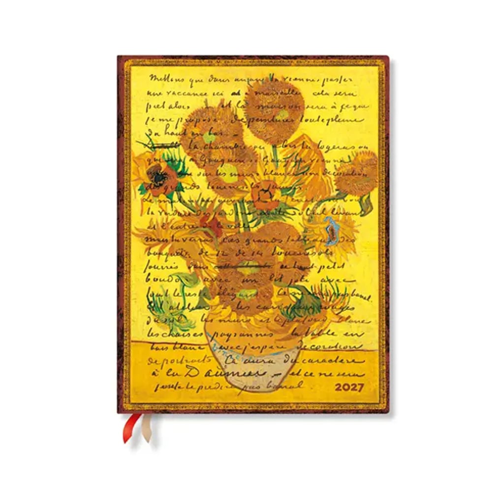 PAPERBLANKS VAN GOGH SUNFLOWERS PLANNER HORIZONTAL ULTRA HC 2027