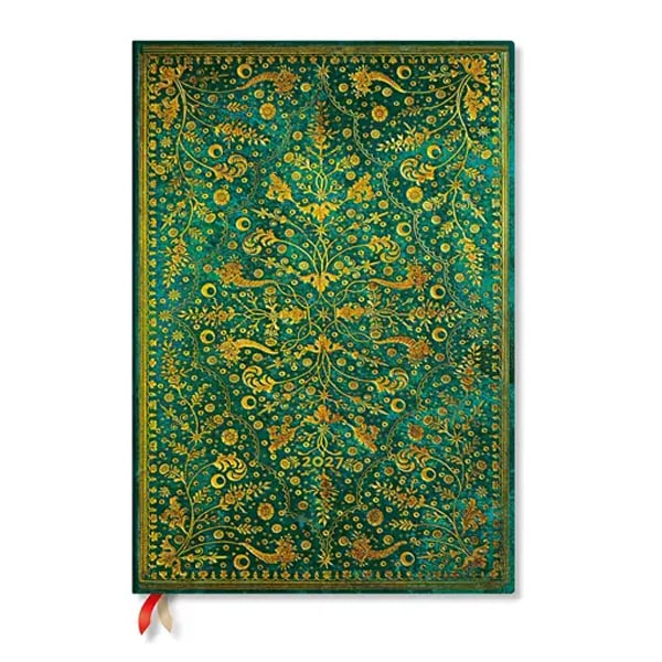 Paperblanks Planner Emerald Flower, Grande, vertical, hardcover, 88 pages, for 2027