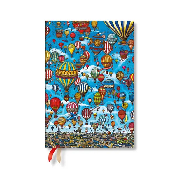 Paperblanks Planner Balloon Festival, Midi, 1 day per page, softcover, 216 pages, for 2027