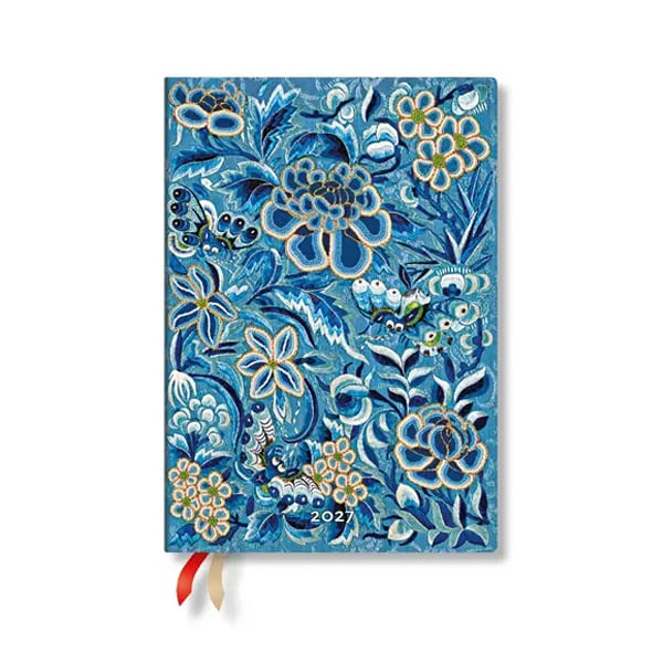 Paperblanks Planner Blue Willow, Midi, horizontal, softcover, 88 pages, for 2027
