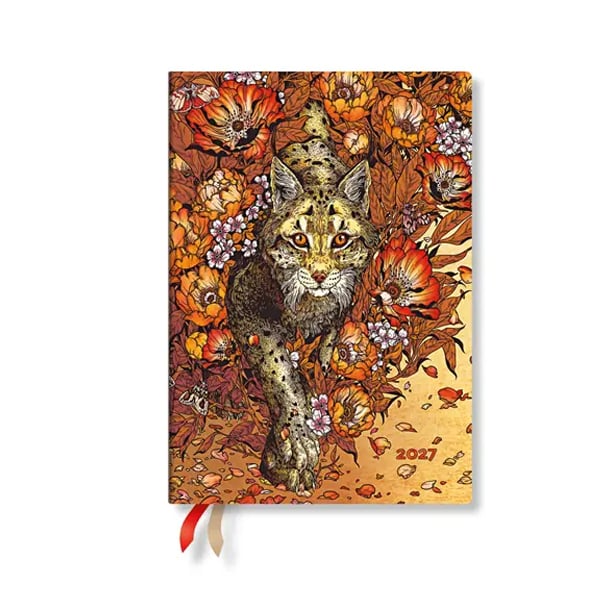 Paperblanks Planner Lynx Rising, Midi, horizontal, softcover, 88 pages, for 2027