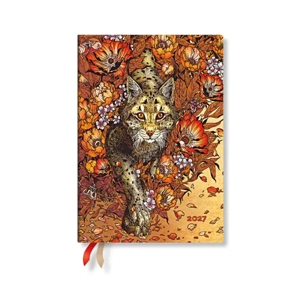 PAPERBLANKS LYNX RISING PLANNER VERTICAL MIDI SC 2027