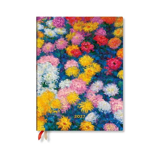 Paperblanks Planner Monet's Chrysanthemums, Ultra, 1 day per page, softcover, 216 pages, for 2027