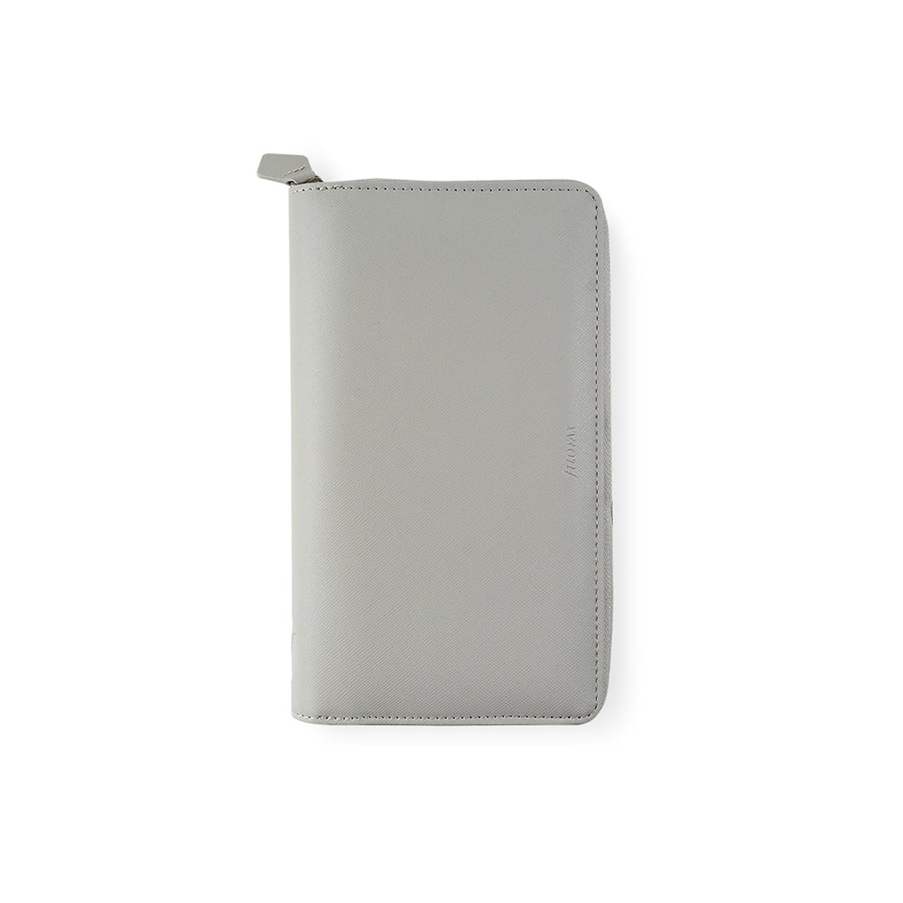 Filofax Organizer Saffiano Personal, with zipper, light grey