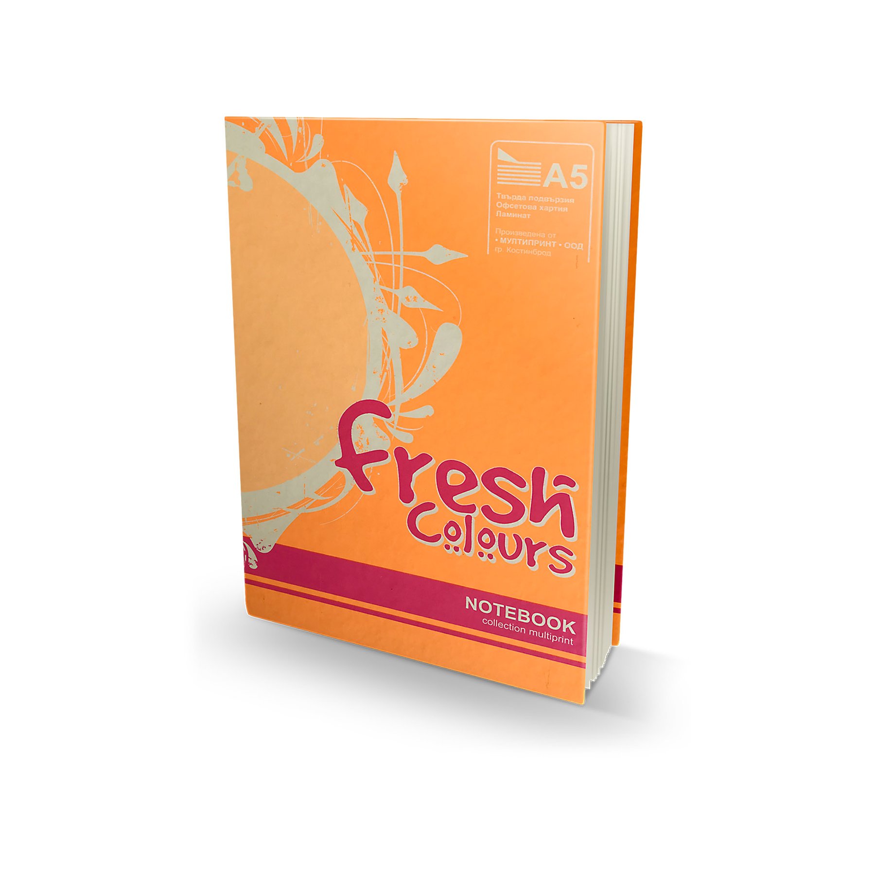 Notebook Fresh, A5, wide ruled, offset paper, hardcover, 150 sheets